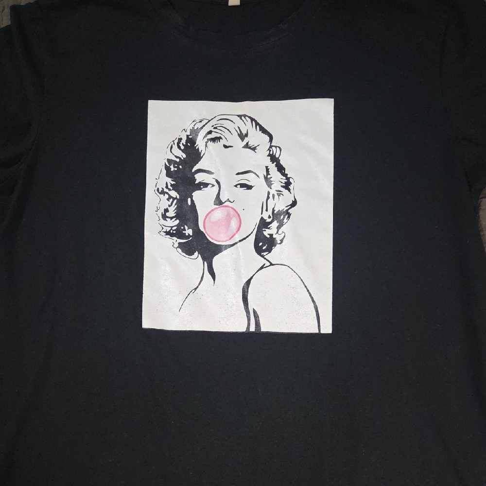Source Unknown Black Tee with Pink Graphic